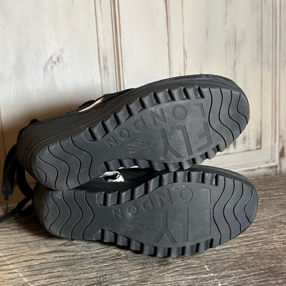 LN FLY LONDON YEMA SUEDE WEDGE HEEL PEEP TOE SANDALS SIZE 7.5 8 US/38 EUR boots - Picture 7 of 9